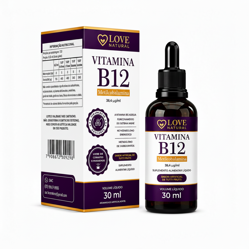 Vitamina B12 Metilcobalamina (kit com 5 unidades) - Sublingual - Promoção SETEMBRO AMARELO