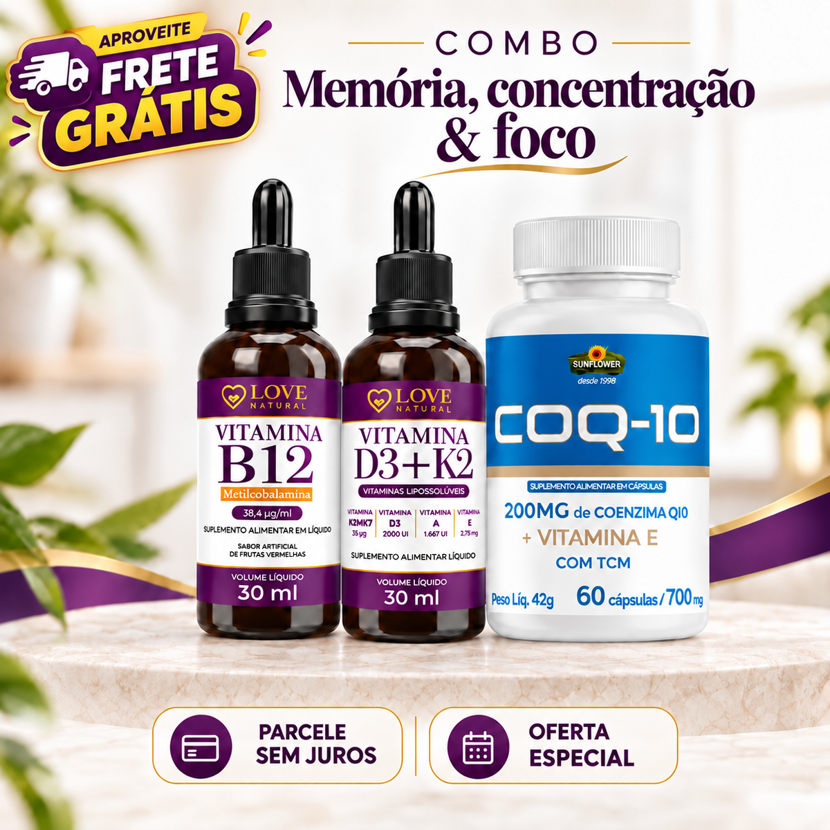 COMBO Memória, Concentração e Foco