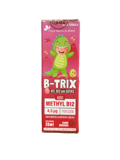 B-Trix  VIT. B12 Em Gotas Flora Nativa 20ml  Sabor Morango