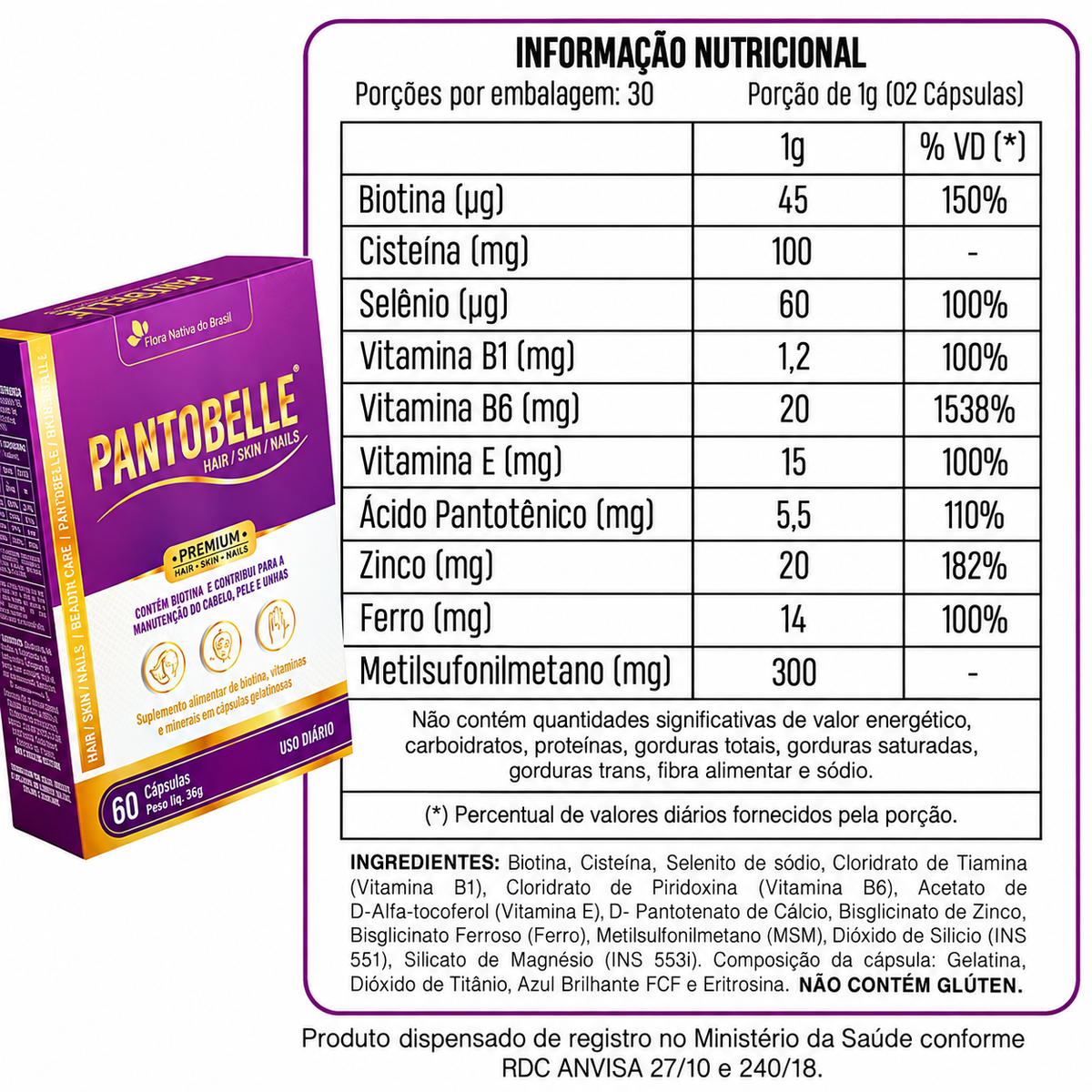 Combo Cabelo Saudável (nutrientes essenciais) - GANHE 1 VITAMINA D3 - Frete Grátis