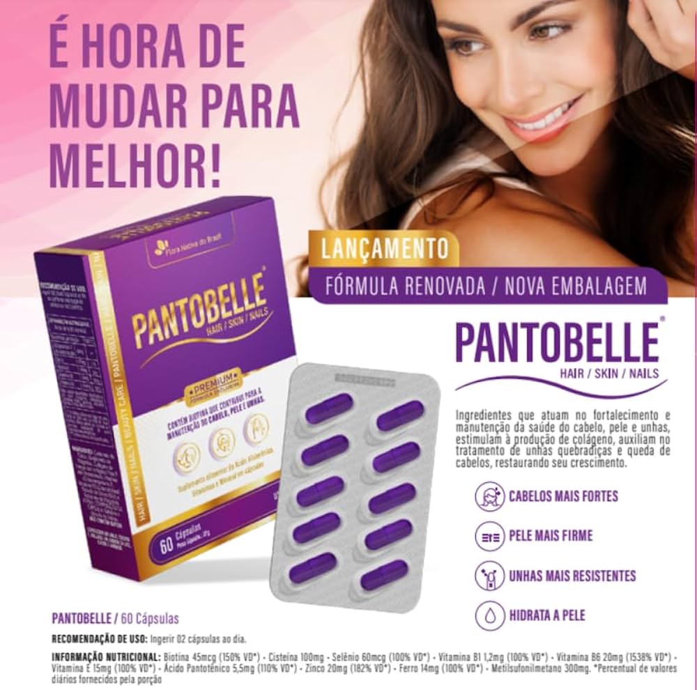 Pantobelle  Hair / Skin / Nails  Flora Nativa 60 Caps