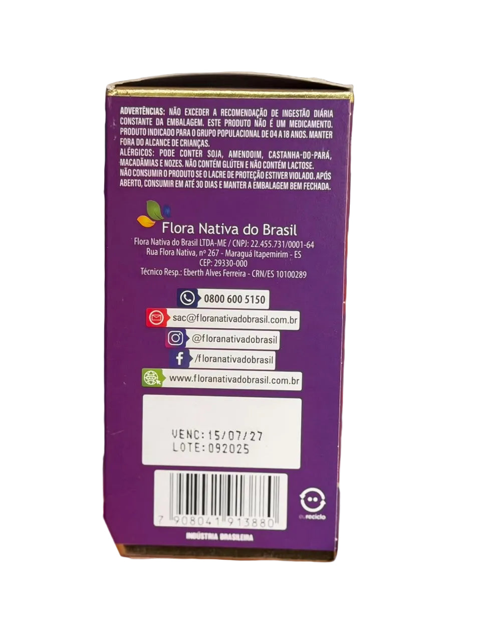 NEURIX  Vitaminas e Minerais Kids Flora Nativa 150ml Sabor Uva.