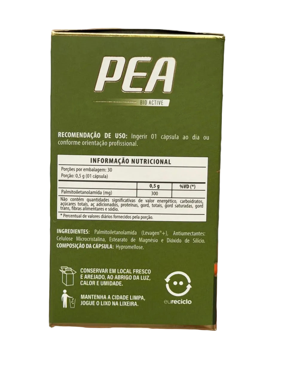 PEA  30 Vegan Caps  Flora Nativa
