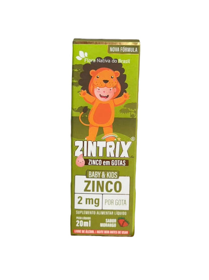 ZINTRIX  Zinco em Gotas Flora Nativa 20ml Sabor Morango
