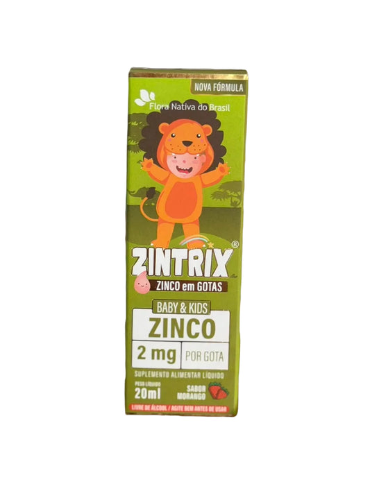 ZINTRIX  Zinco em Gotas Flora Nativa 20ml Sabor Morango