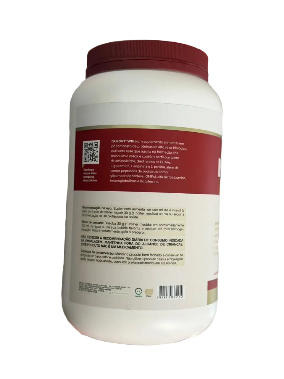 Whey ISOFORT  Sabor NEUTRO  900g Vitafor