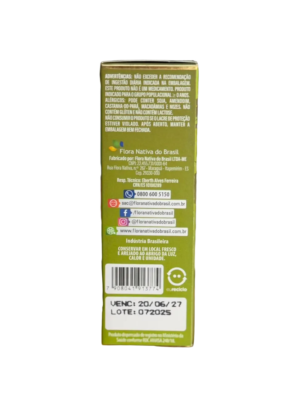 ZINTRIX  Zinco em Gotas Flora Nativa 20ml Sabor Morango